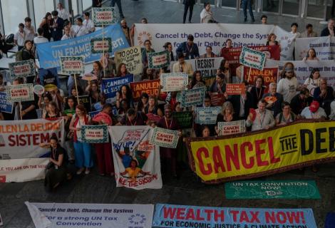 ActionAid joined a powerful action by civil societies calling out the UN’s failure to deliver on debt justice. 