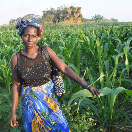 A photo of Walipa Phiri, one of the farmers likely to be affected by climate change