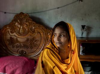 Jackia Begum sustained long-term injuries in the Rana Plaza disaster and her part time job working with handicrafts now brings in very little income. She says: “The memories will stay with me until my death.”